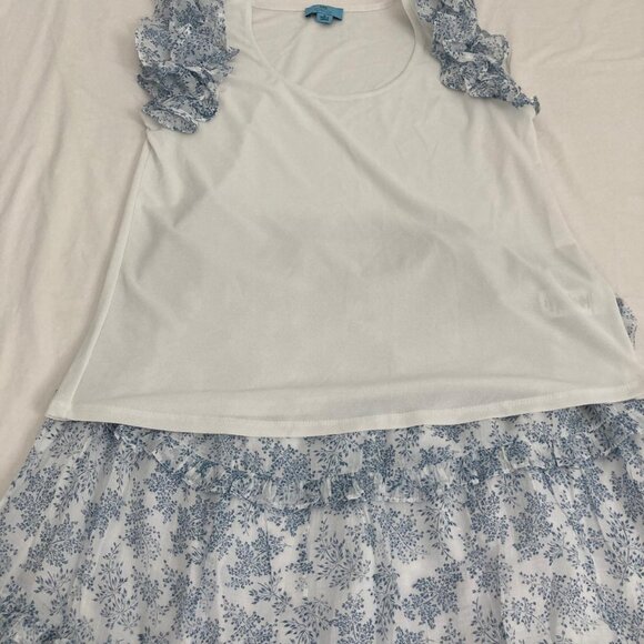 NWOT CeCe Double Ruffle Sleeve Top - Picture 5 of 7